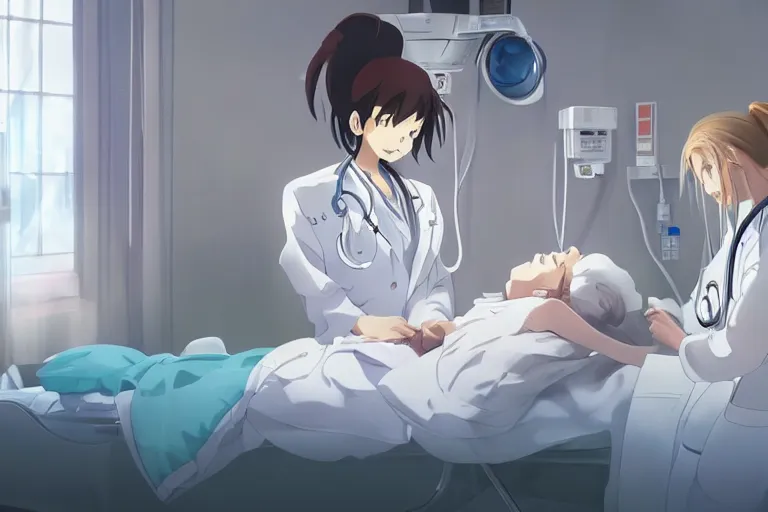 dying anime girl in hospital