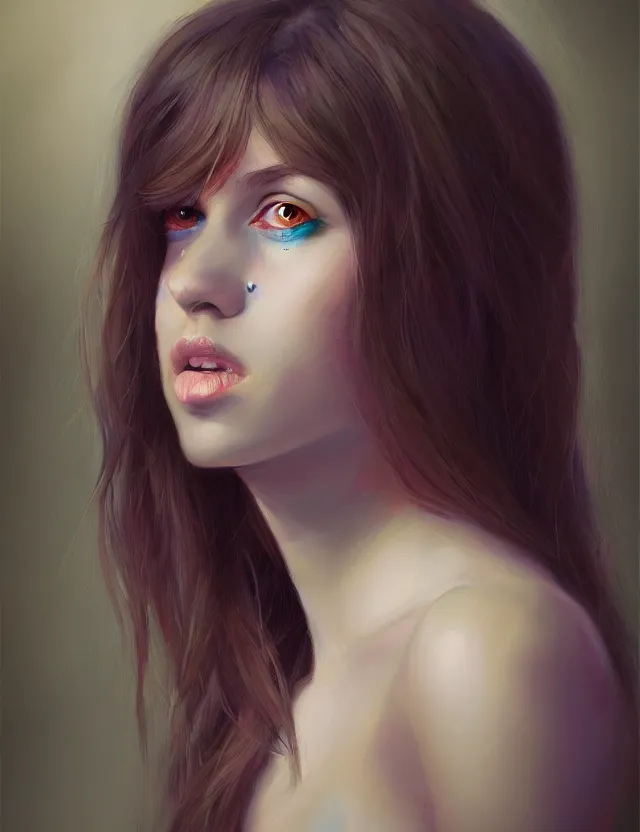 Image similar to portrait, girl, painting by peter morbacher, beautiful colors, trending on artstation, digital art, 4 k resolution, detail, high quality, clear focus, headquarters design, clear, crazy detail, concept art