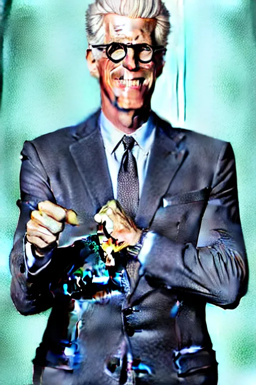 Image similar to a painting of ted danson in the good place, art by robin eley