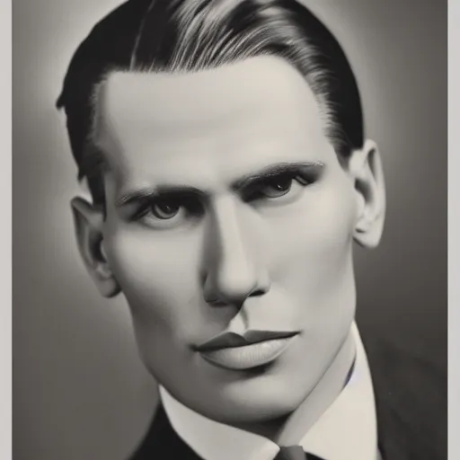 Image similar to a photograph portrait of jerma in the 1 9 3 0 s with slicked back hair and a homburg fedora, taken in the mid 1 9 3 0 s, grainy, taken on a 3 0 s kodak camera, realistic, hyperrealistic, very realistic, highly detailed, very detailed, extremely detailed, detailed, digital art, trending on artstation