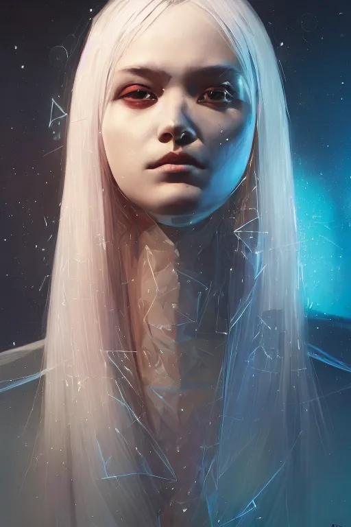 Image similar to A fancy portrait of a crystalized human by Greg Rutkowski, beeple, Sung Choi, Mitchell Mohrhauser, Maciej Kuciara, Johnson Ting, Maxim Verehin, Peter Konig, final fantasy, macro lens, 35mm, 8k photorealistic, cinematic lighting, HD, high details, dramatic, dark atmosphere, trending on artstation