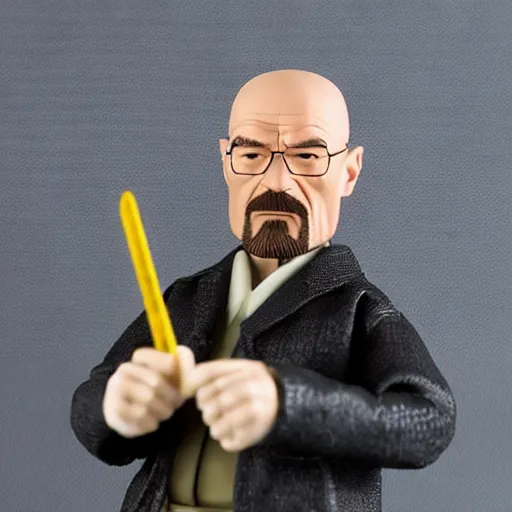 Prompt: Walter White Action Figure, Professional Photography