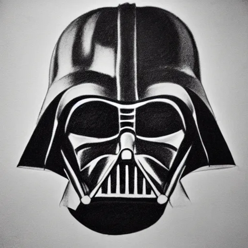 Image similar to A pencil sketch of Darth Vader, 4k, pencil art, shading, shadow,