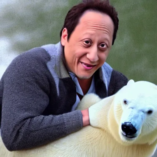 Prompt: rob schneider as a polar bear