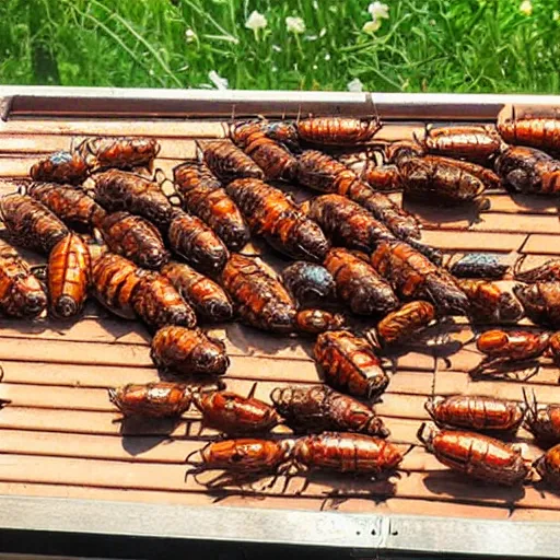 Image similar to a barbecue of insects