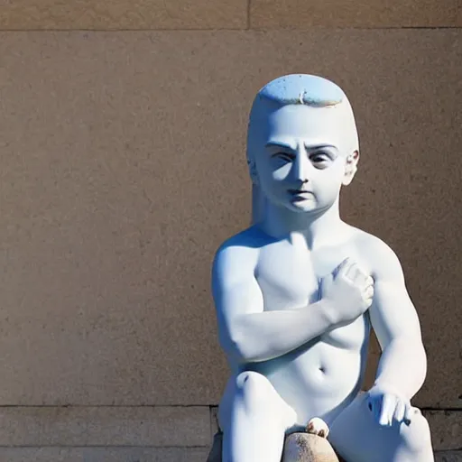 Image similar to greek statue of stewie griffin, photograph