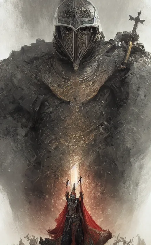 Image similar to medieval knight sware oath to the king, solar field castle, front game card, drark, marvel comics, dark, intricate, highly detailed, smooth, artstation, digital illustration by ruan jia and mandy jurgens and artgerm and wayne barlowe and greg rutkowski and zdislav beksinski