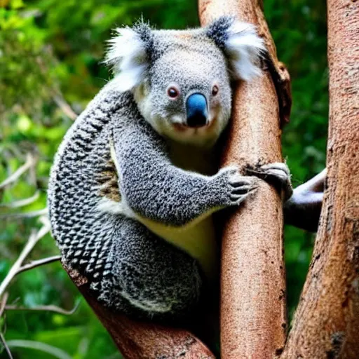 Image similar to Koala-Armadillo Hybrid