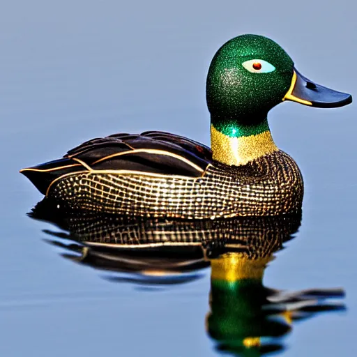 Image similar to mallard wearing a gold necklace