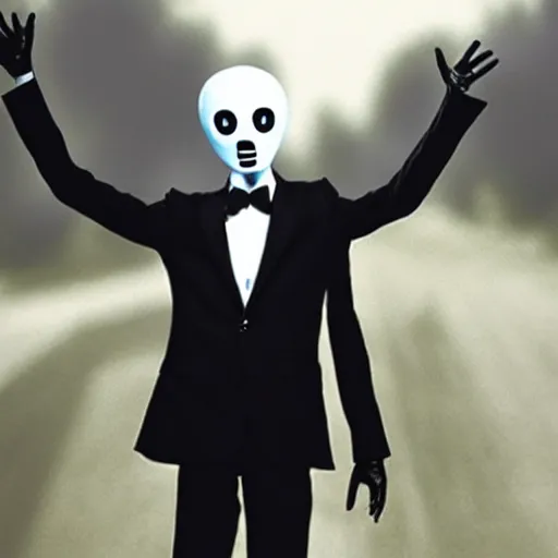 Image similar to Slenderman as President