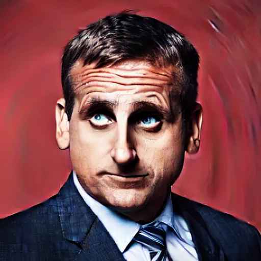 Prompt: steve carell as michael scott by mike campau