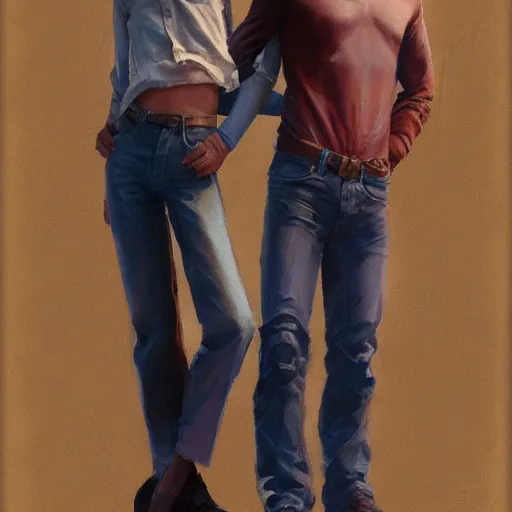 Image similar to a pair of jeans. by Craig mullins, Steve Purcell, Ralph McQuarrie. Trending on artstation. fashion, Centered image