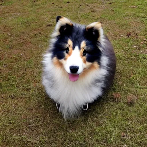 Prompt: a shetland sheepdog as a stuffed toy