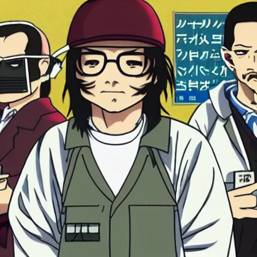 Image similar to japanese promotional image breaking bad anime, 2 0 2 0