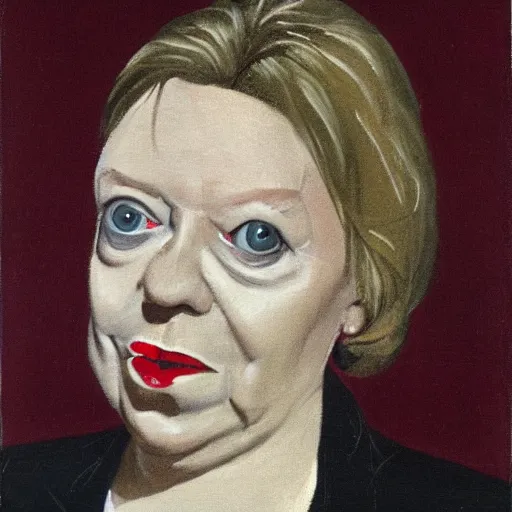 Image similar to francis bacon portrait of liz truss