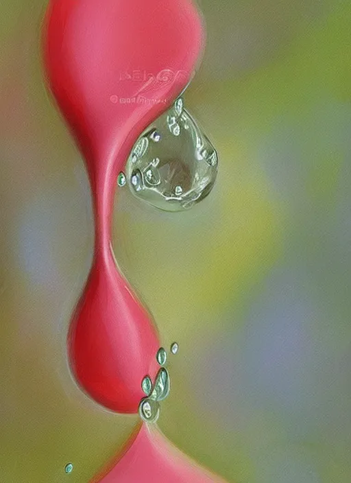 Image similar to portrait of a stunningly beautiful water drop, art by 5 7 3 7 4 6 3 6 3 6 4 6 4