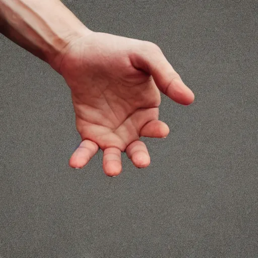 Image similar to a hand with 5 fingers, real hand