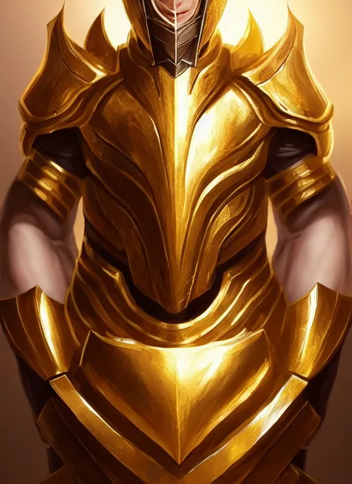 Image similar to a god like human, gold armour, white skin, male, portrait, sharp focus, digital art, concept art, detailed, post processed, dynamic lighting, trending on artstation, by emylie boivin and rossdraws