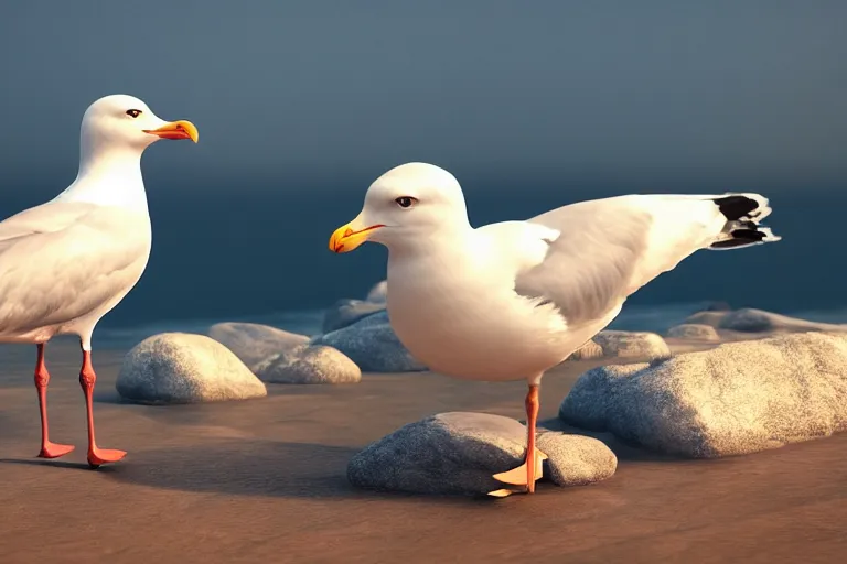 Prompt: a seagull in a fancy suite, 4k, ultra details, cinematic, epic style, beautiful photo, hyper realistic, octane render, unreal engine, award winning, on artstation, volumetric lightning, masterpiece, golden hour,