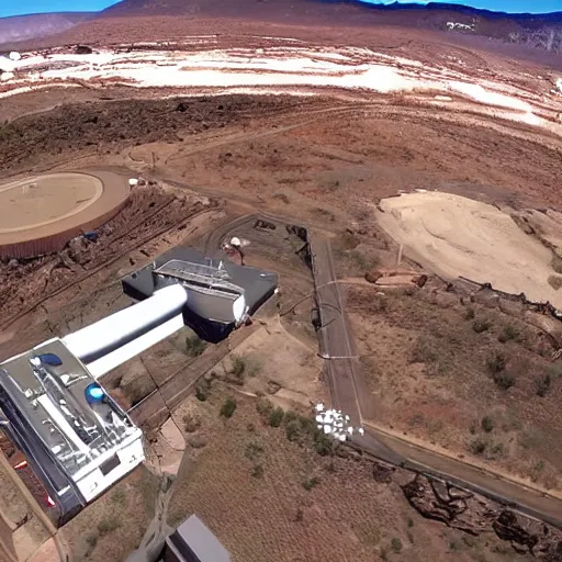 Prompt: GoPro footage of the Black Mesa Research Facility