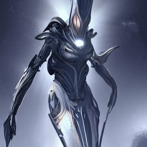 Image similar to ant pov from the floor, looking up at a beautiful and stunning giant female warframe, looming over you, unaware of your tiny existence, towering over the camera, off-white plated armor, slick elegant design, sharp claws, full body shot, highly detailed art, epic cinematic shot, realistic, professional digital art, high end digital art, DeviantArt, artstation, Furaffinity, 8k HD render, epic lighting, depth of field