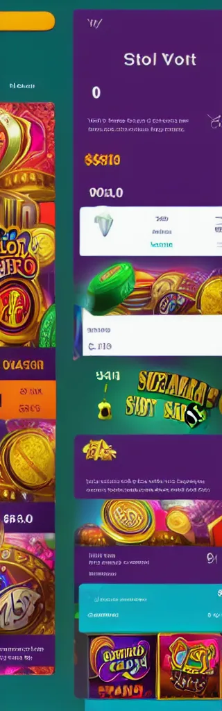 Image similar to casino slots, material design, solana colors