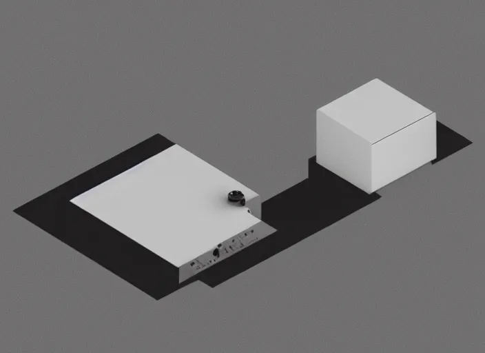 Image similar to orthographic view of minimalism camera designed by Dieter Rams, Naoto Fukasawa, designed by Apple, minimalism, front view, illustration