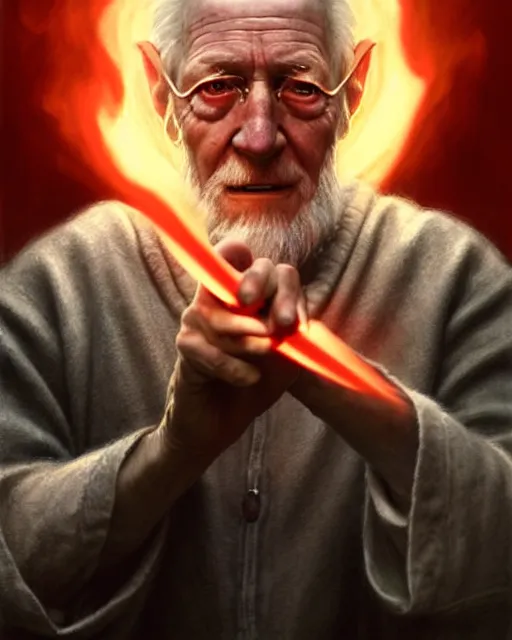 Prompt: a elderly wizard casting a red fireball | | pencil sketch, realistic shaded, fine details, high detail, real life skin, freckles, 8 k, stunning detail, realistic shaded lighting poster by greg rutkowski, magali villeneuve, artgerm, jeremy lipkin and michael garmash and rob rey