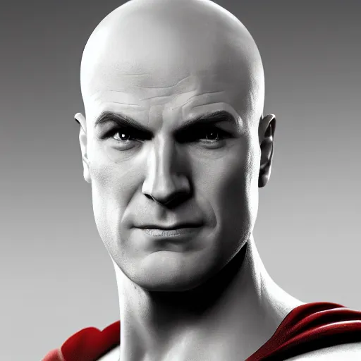 Image similar to Superman as Lex Luthor, digital portrait, artstation, cgsociety, 4k, high detail