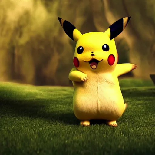 Prompt: pikachu cinematic photo