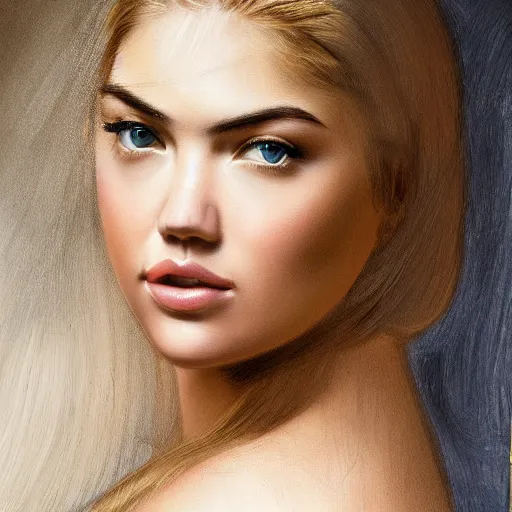 Image similar to kate upton by leonardo davinci