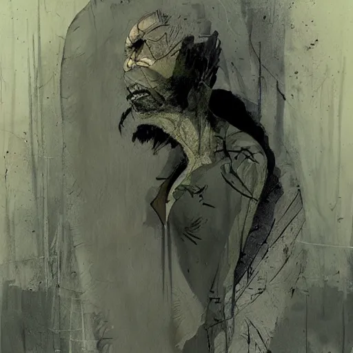 Image similar to no fears, okay one fear, by Dave McKean