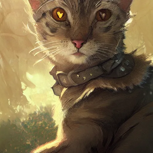 Image similar to A heraldic prince kitty cat with big cute eyes, D&D, fantasy, intricate, cinematic lighting, highly detailed, digital painting, artstation, concept art, smooth, sharp focus, illustration, art by Akihiko Yoshida, Greg Rutkowski and Alphonse Mucha