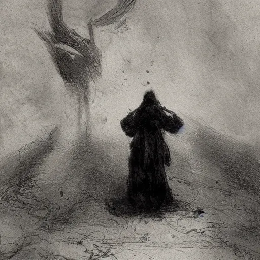 Image similar to the fire in my core heats my heart to the breaking point, twixt horror and despair my lungs catch, but cannot sate. The mind from direction fails, and cannot help but confuse my gait. dark concept art, by Greg Rutkowski, Gustav Dore, and Edvard Munch.