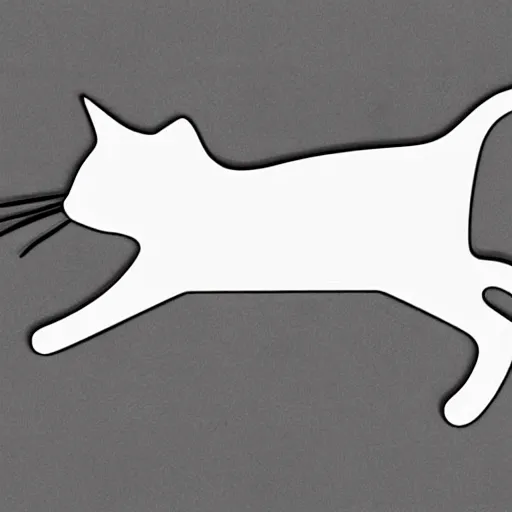 Image similar to black and white illustrated instructions on how to put together a cat made by ikea