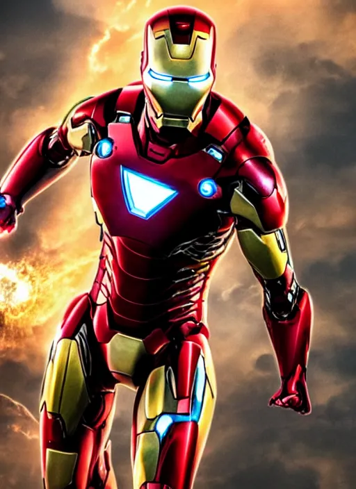 Image similar to tom cruise as ironman, in marvel movie, hipher realistic photography.