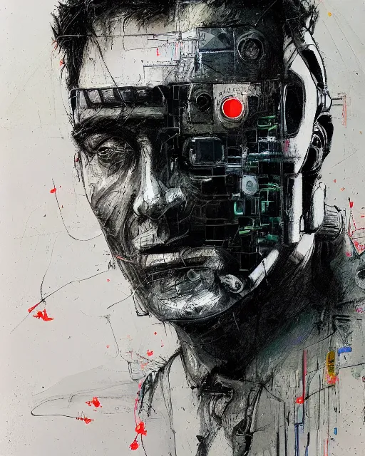 Image similar to photo of lieutenant columbo as a cyborg, advanced technology, cyberpunk, city, scifi, full of color, moody, atmosphere, 8 k high definition, insanely detailed, intricate, by guy denning, mark brooks