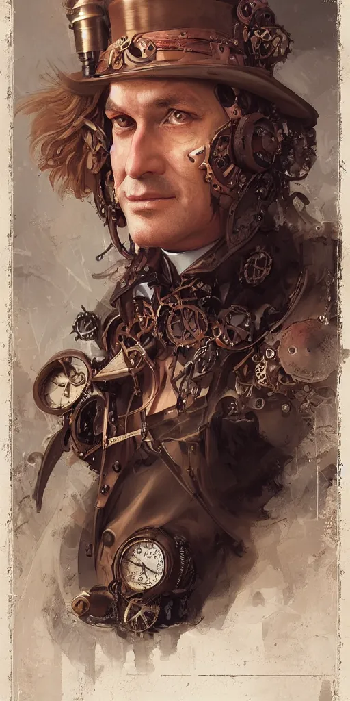 Prompt: Johan Sebastian Bach steampunk portrait, highly detailed, digital painting, artstation, concept art, sharp focus, illustration, art by WLOP and greg rutkowski and alphonse mucha and artgerm