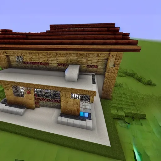 Image similar to japanese style house in minecraft