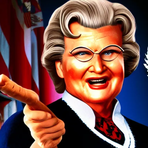 Prompt: donald trump as mrs doubtfire