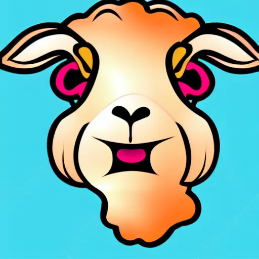 Image similar to funny goat face vector graphics