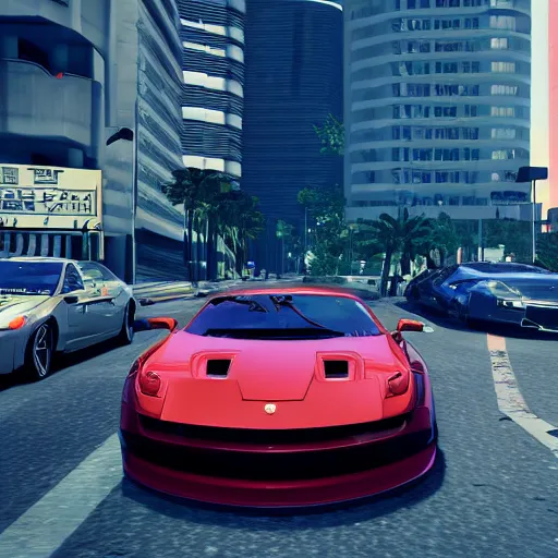 Image similar to gta 6 art, ps 5, unreal engine, octane render, high detail
