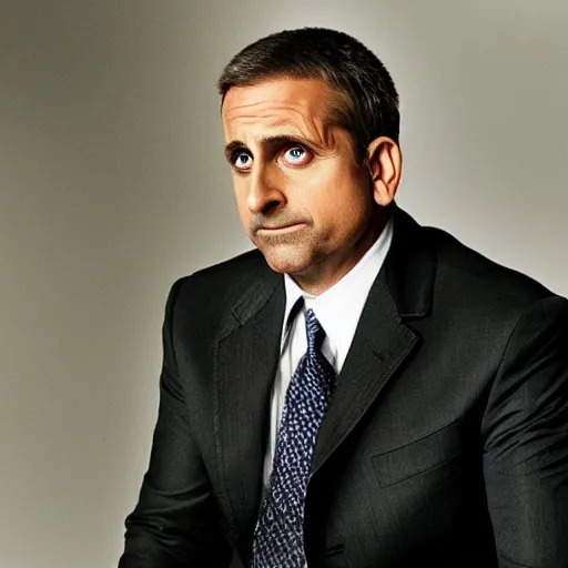 Prompt: Steve Carell playing captain America