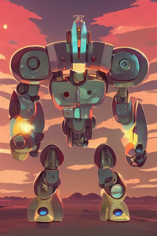 Image similar to metabots medabots medarotto medarot robot minimalist comics, behance hd by jesper ejsing, by rhads, makoto shinkai and lois van baarle, ilya kuvshinov, rossdraws global illumination ray tracing hdr radiating a glowing aura