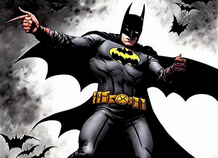 Prompt: batman damned comic book cover art by lee bermejo
