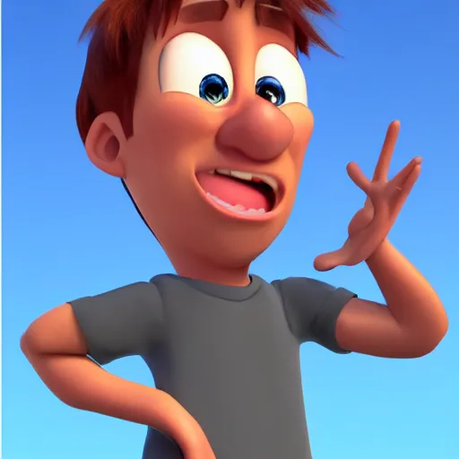 Image similar to A new cartoon cartoon character of a boy crying in the mix of disney and pixar style, name of the character is chad, 8k, insane details, ultrarealistic