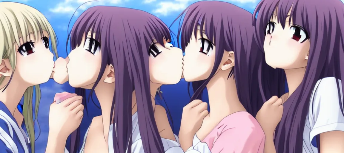 anime girls kissing | Stable Diffusion | OpenArt