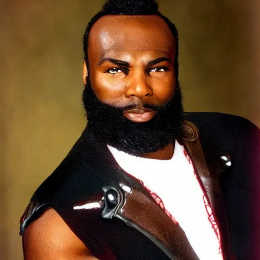 Prompt: mr. t receding hairline, bad haircut