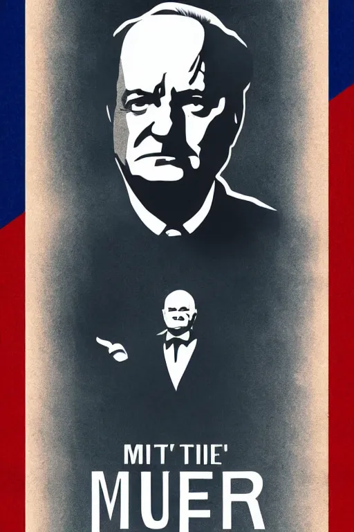 Image similar to minimal movie poster, van buren, brian doyle - murray is united states president martin van buren, solid colors, cinematic, fan art, trending on artstation