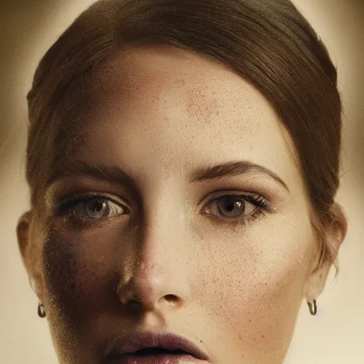 Image similar to portrait of a ghostly haunting female, depth of field, zeiss lens, detailed, symmetrical, centered, fashion photoshoot, by annie leibovitz and steve mccurry, david lazar, jimmy nelsson, breathtaking, 8 k resolution, extremely detailed, beautiful, establishing shot, artistic, hyperrealistic, beautiful face, octane render